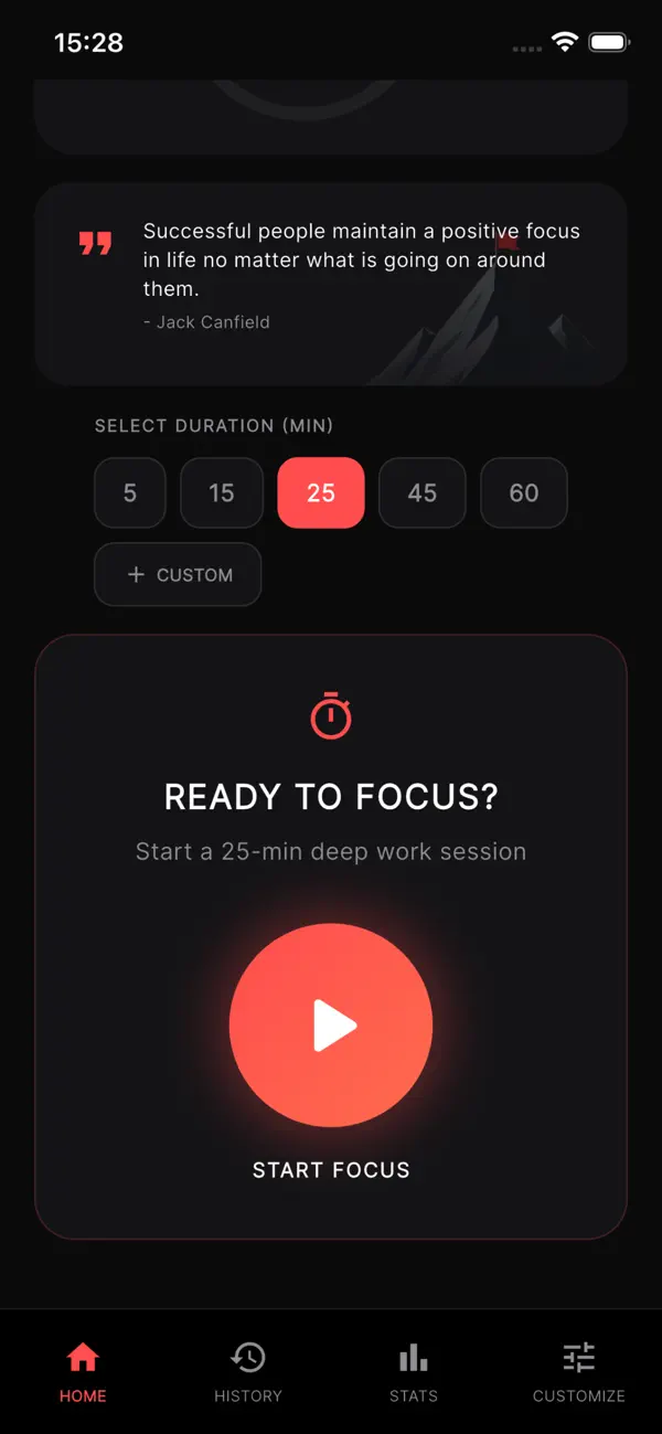 Screenshot #3 pour FocusBite Pomodoro Timer