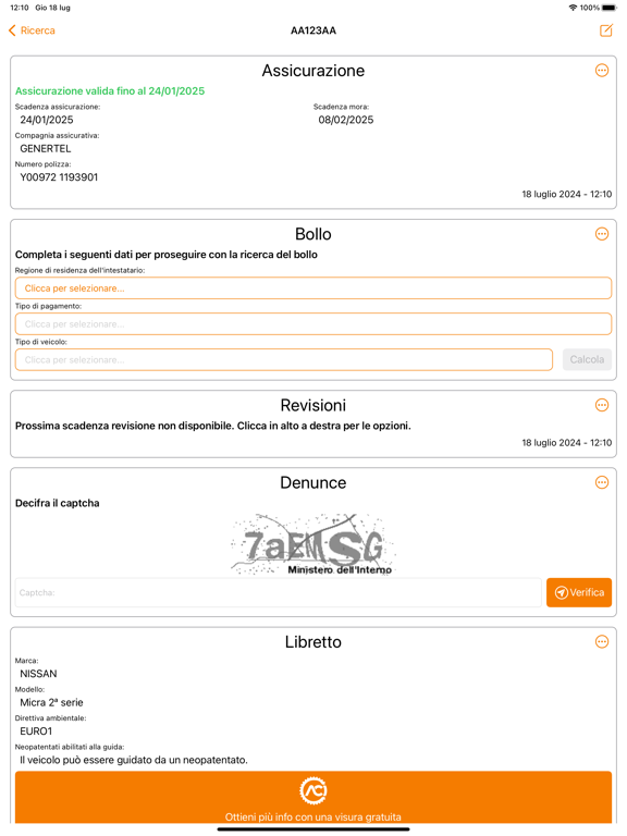 Screenshot #6 pour Scanner Veicoli