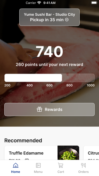 Yume Sushi Bar iPhone screenshot 1 - Food & Drink app