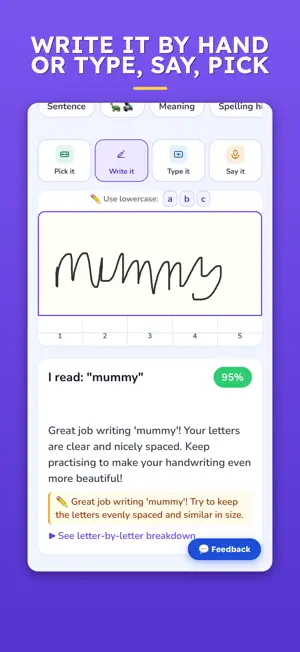 Spelling.live: Handwriting screenshot 2