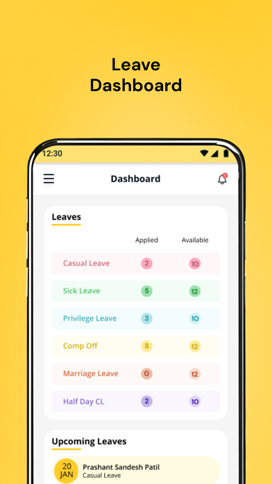 The Leave App Screenshot