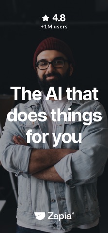 Zapia: Personal AI Assistant iPhone screenshot 1 — productivity app by BrainLogic AI SAS