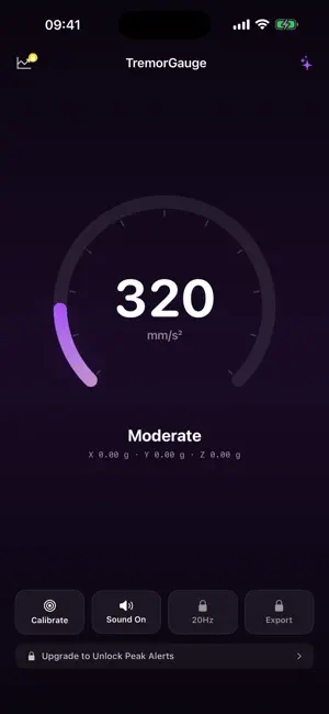 TremorGauge - Vibration screenshot 2