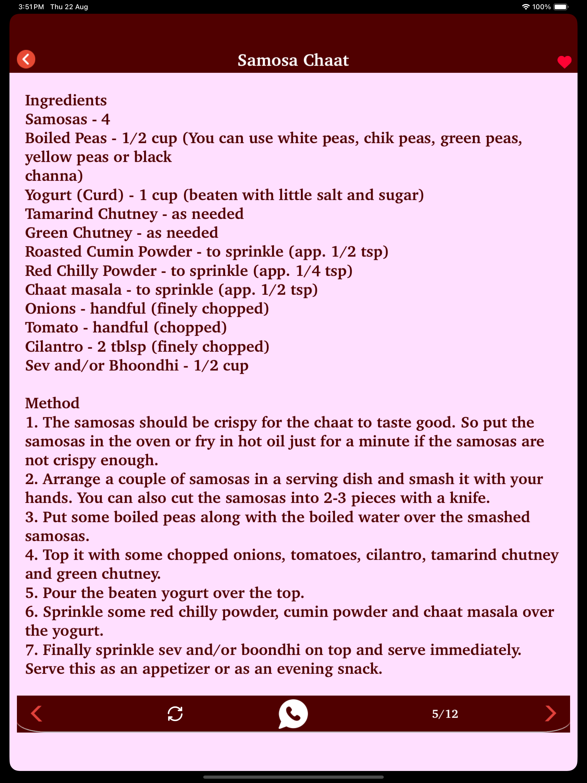 Hindi Recipes - Meal Reminder