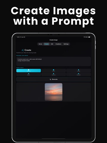 AI Image Generator - Donmez iPad screenshot