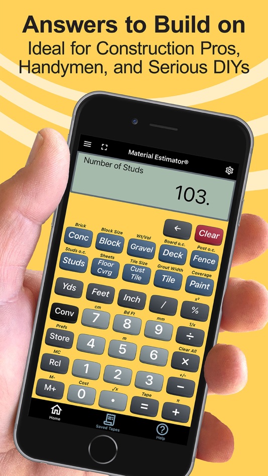 #4. Material Estimator Calculator (iOS) By: Calculated Industries