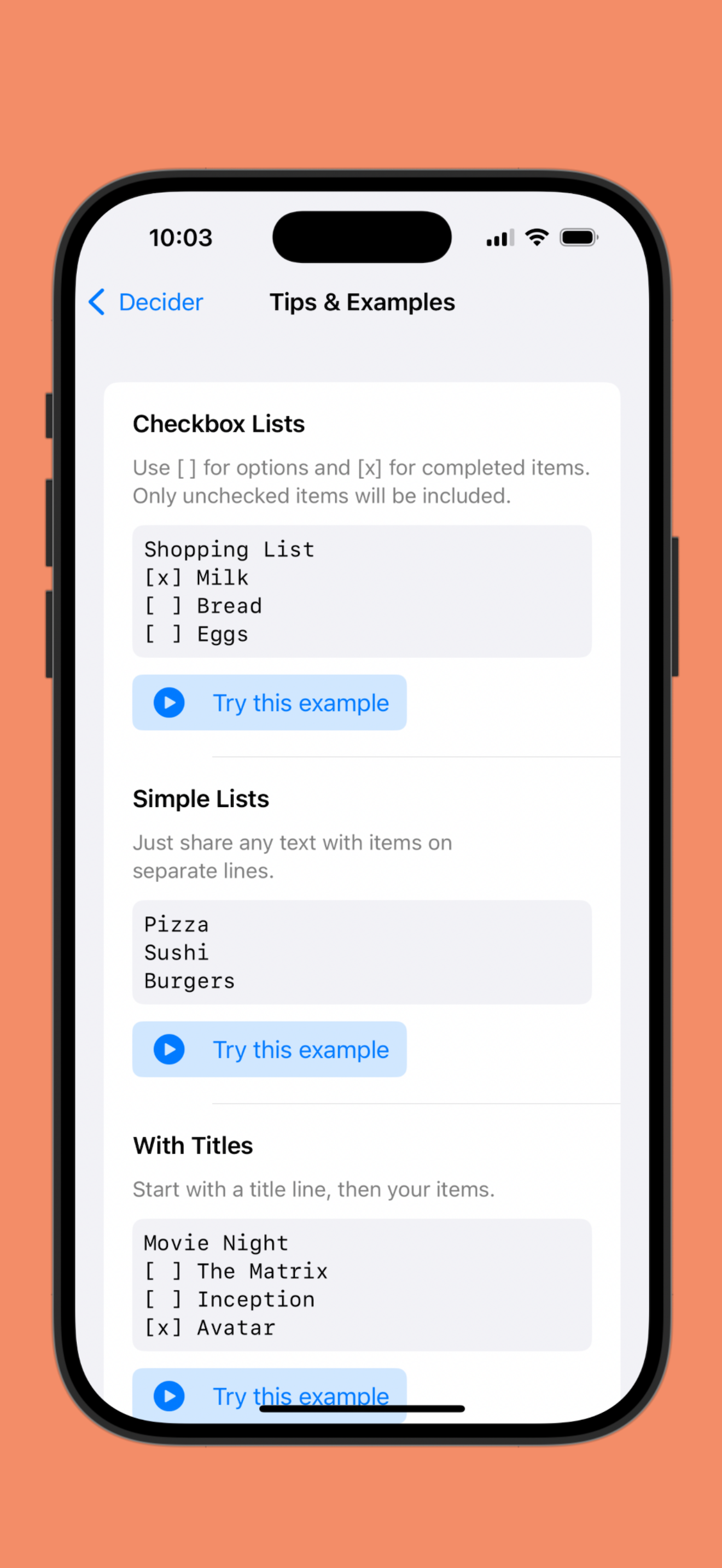 List Decider screenshot 5