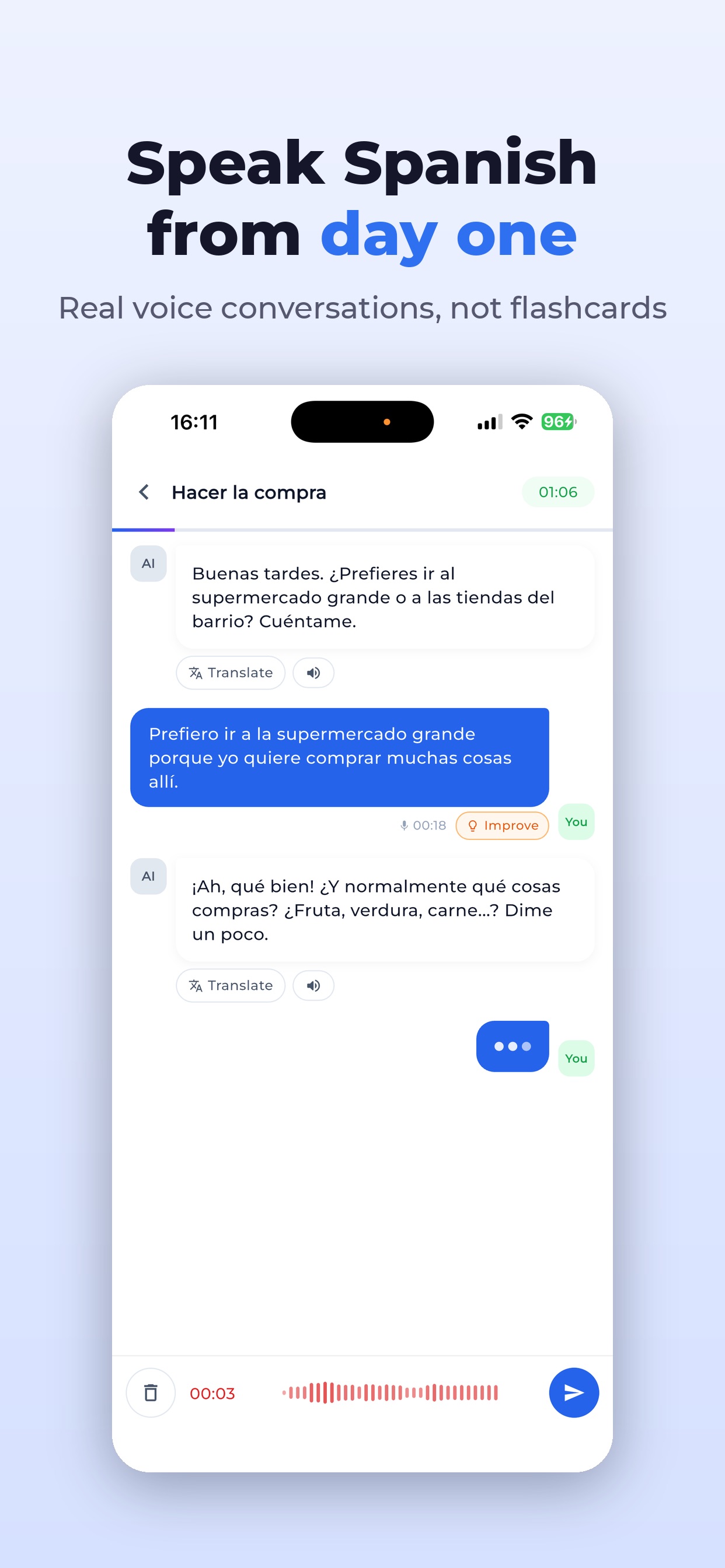 Screenshot 1 of Learn Spanish - SipLingo
