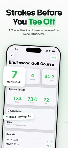 Handicap Tracker iPhone screenshot