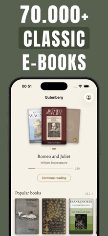 Project Gutenberg eBook Reader Screenshot 1 of 7