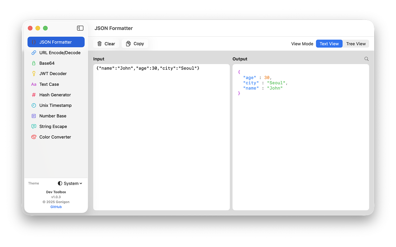 Dev Tool box - Developer Tools