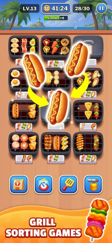 Grill Match - Food Sort Puzzle screenshot 2