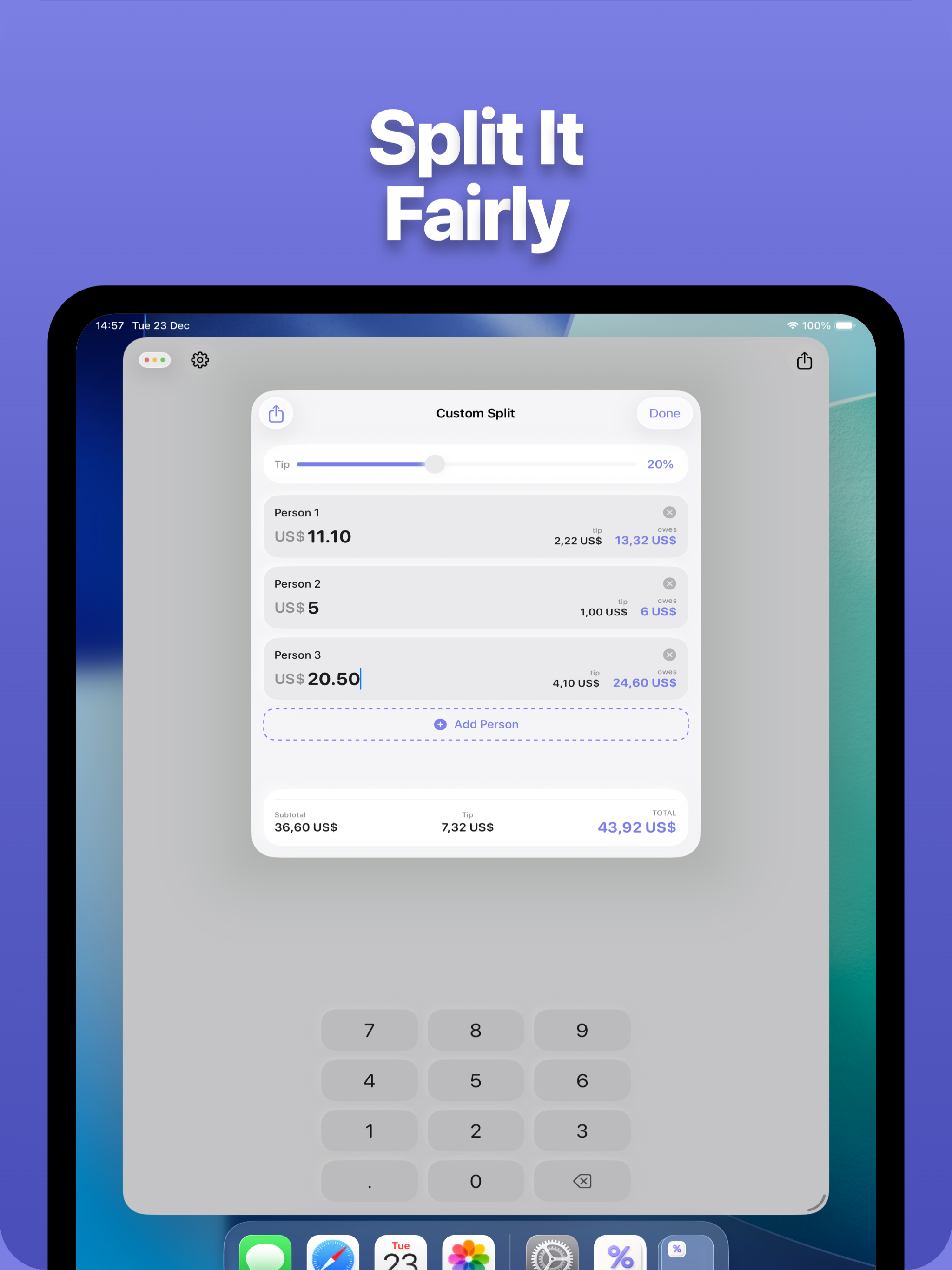 Tip Calculator Split Tiply screenshot 7