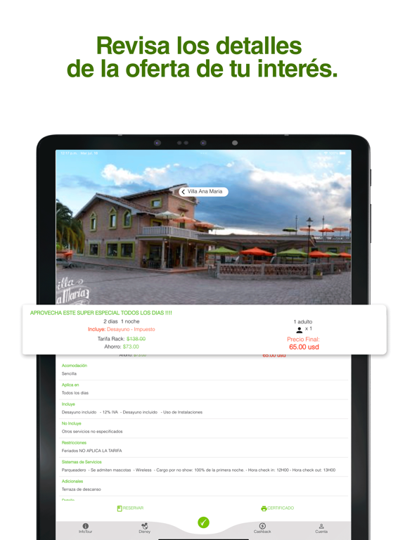 VisitaEcuador.com iPad screenshot 4 - Travel app