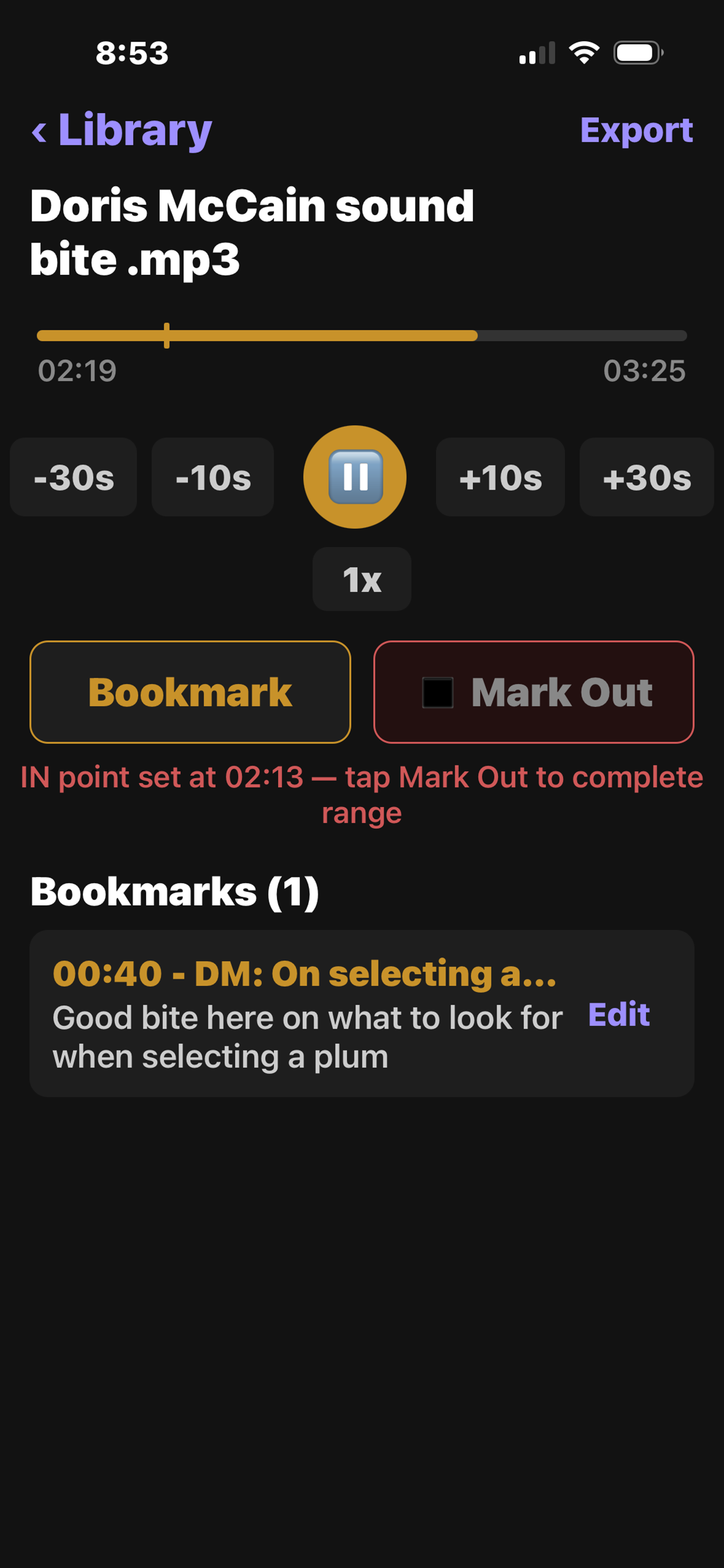 Earmarked: Audio Bookmarks