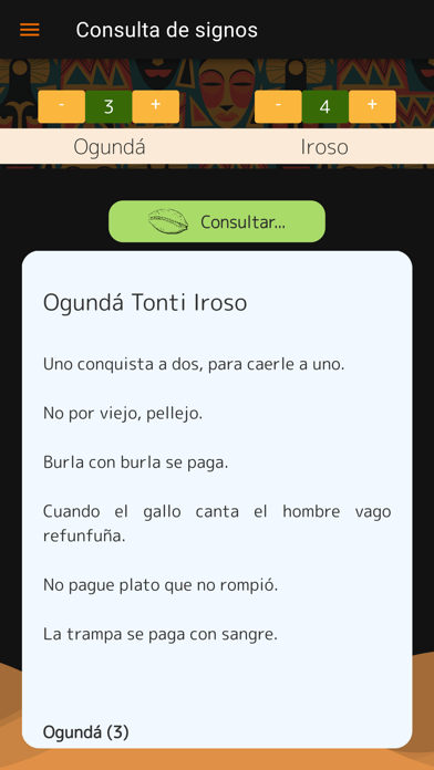Screenshot #1 pour Oráculo Dilogun