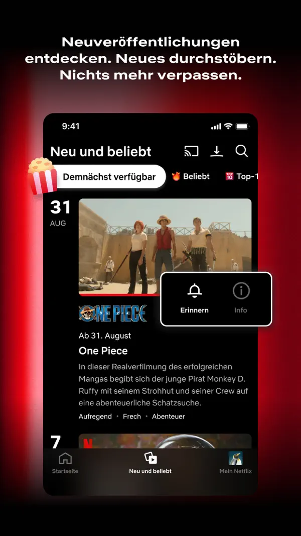 Netflix iPhone App Screenshot 1 – Unterhaltung