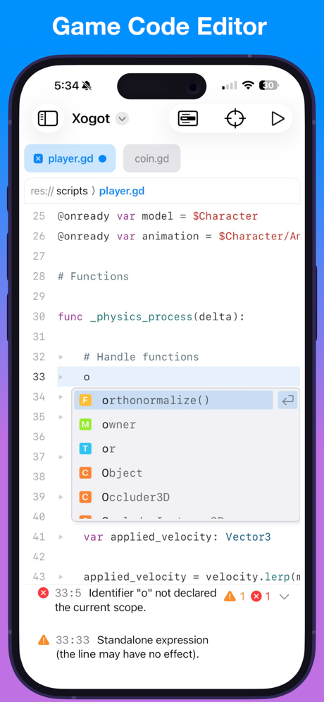Xogot: Godot for iPad & iPhone screenshot 5