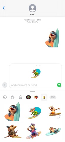 板鸭冲浪贴纸 screenshot