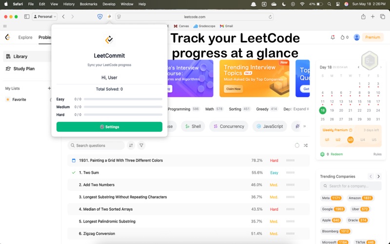 LeetCommit screenshot