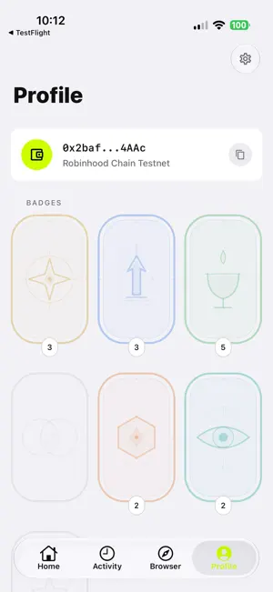 Hood Wallet on Robinhood Chain screenshot 3