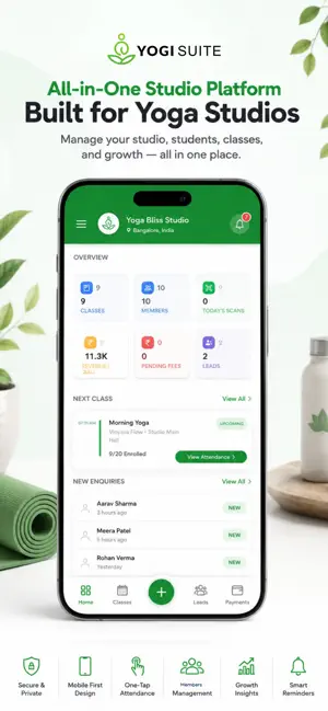 YogiSuite: Yoga Management App screenshot 1