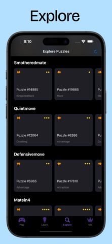 Knighty: Offline Chess Puzzles iPhone screenshot