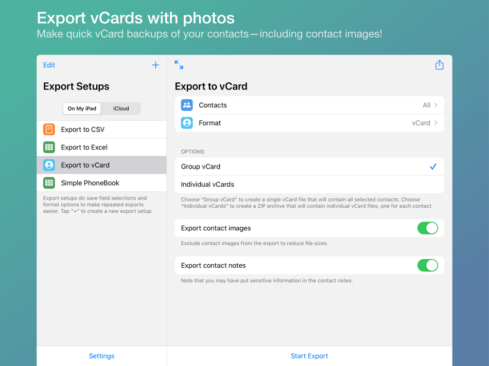 #4. Export Contacts Pro (iOS) 由: Stefan Keller