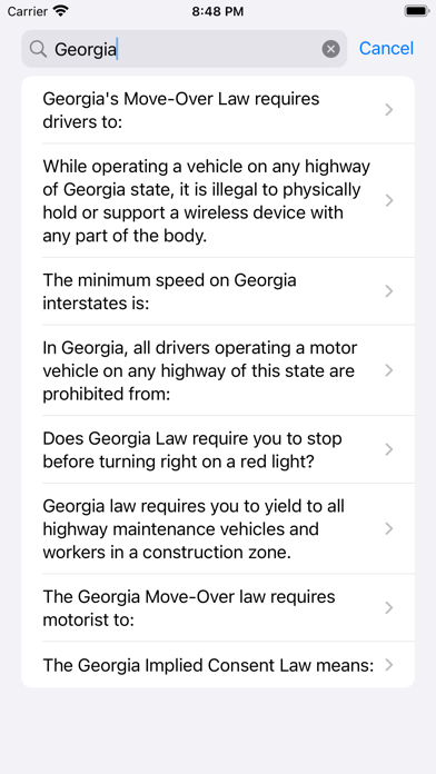 Georgia Driving Test - DMVCool Screenshot