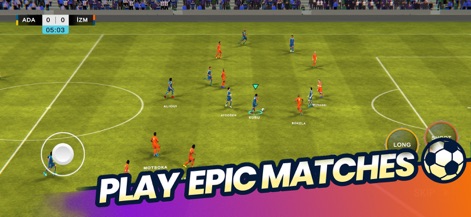 Soccer Life Simulator - Participate in thrilling soccer matches from a strategic top-down view, utilizing intuitive on-screen controls for actions such as "Shoot" and "Long pass" to dominate the field.