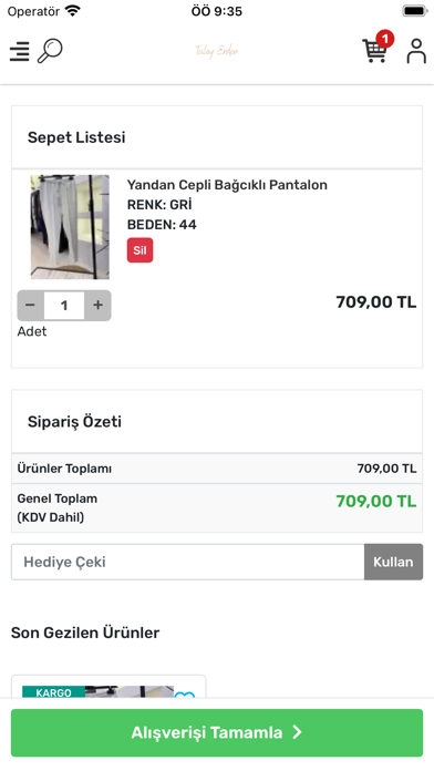 Tülay Erden Butik Screenshot