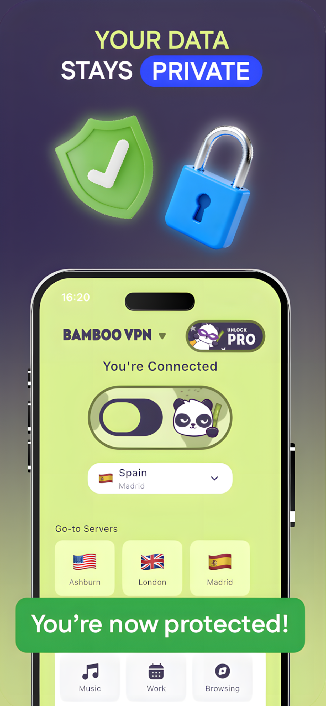 Bamboo VPN : Speedy & Private screenshot 3