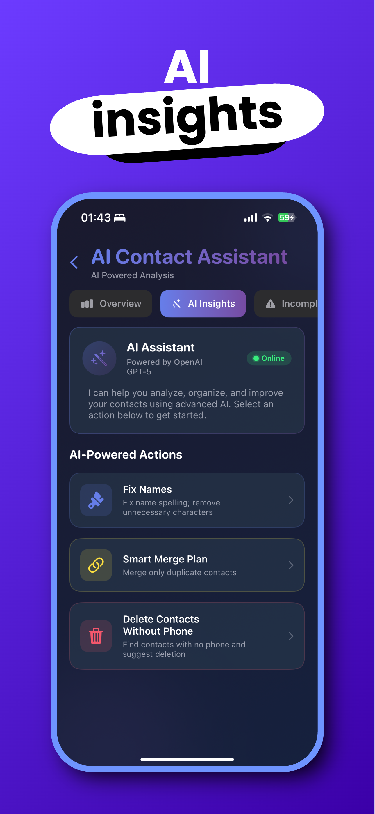 SwipeContact: AI Cleaner