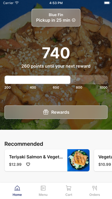 Phoenix Blue Fin iPhone screenshot 1 - Food & Drink app