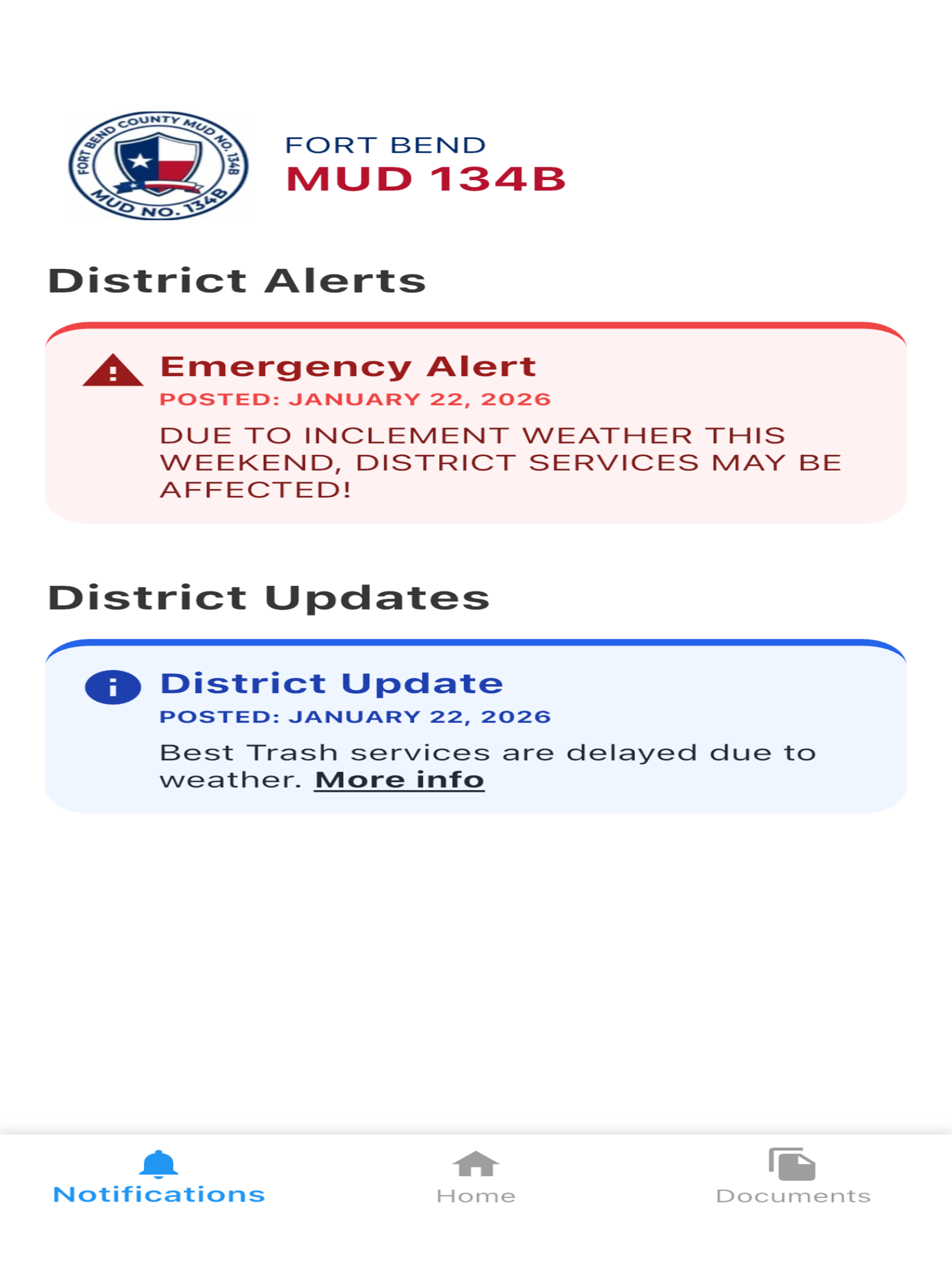 Fort Bend County MUD 134B screenshot 7