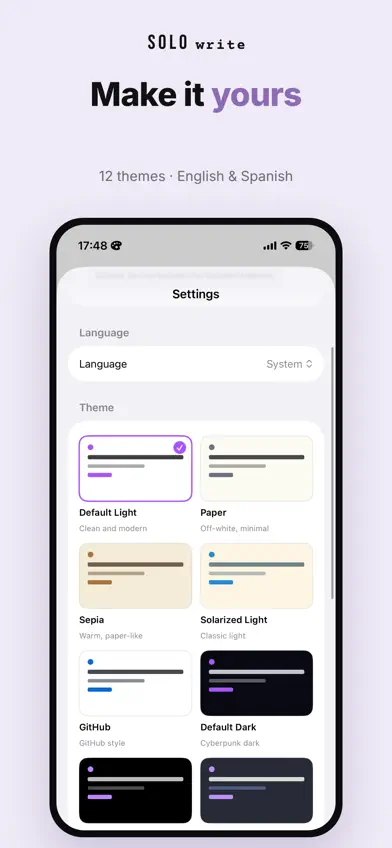 SoloWrite screenshot 2