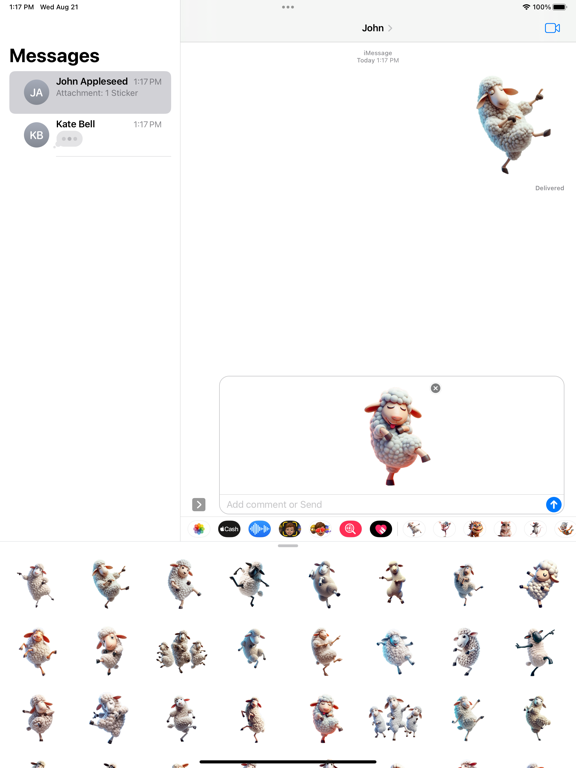 Screenshot #5 pour Dancing Sheep Stickers