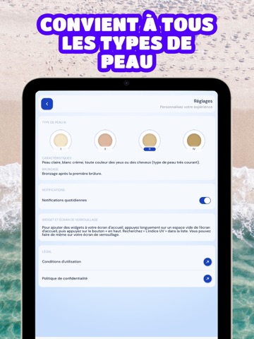 Indice UV : Bronzage & Soleil iPad screenshot 6
