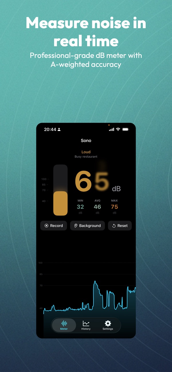 sono decibel noise meter iphone images 1