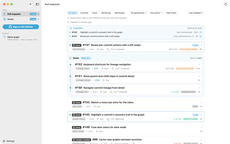 Git Lanes screenshot 3