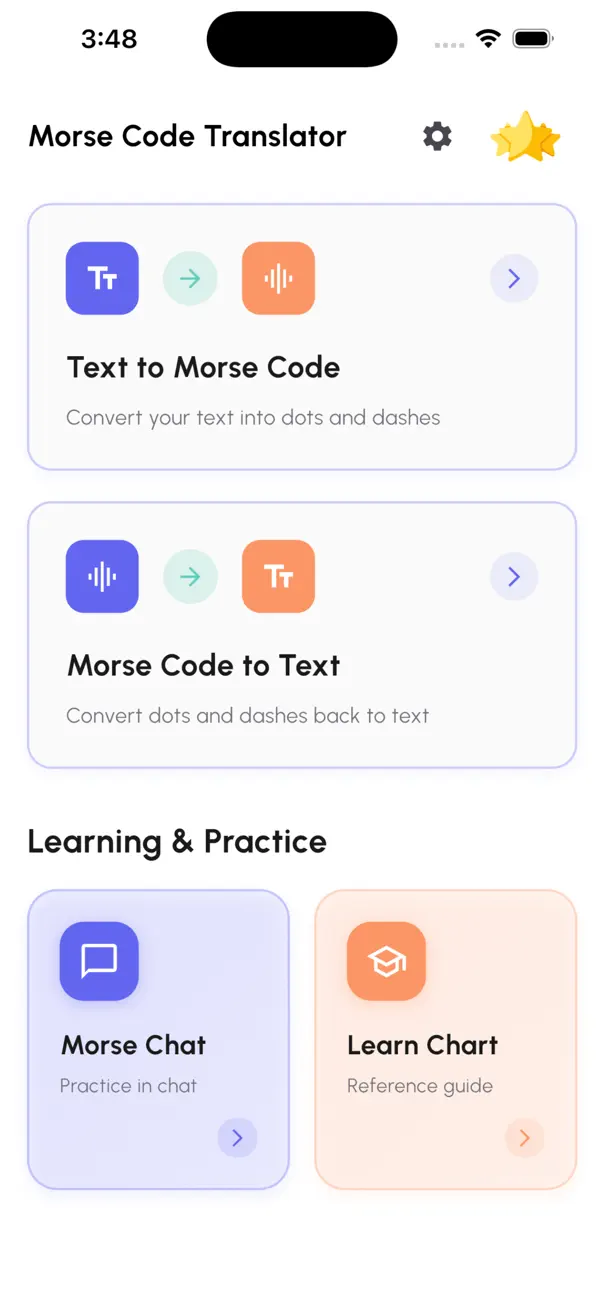#1. Morse Code Translator Pro (iOS) Ved: Usama Umar