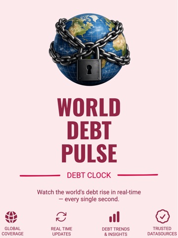 US & World National Debt Clock iPad screenshot