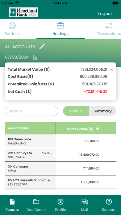 Heartland Bank WM Mobile Screenshot