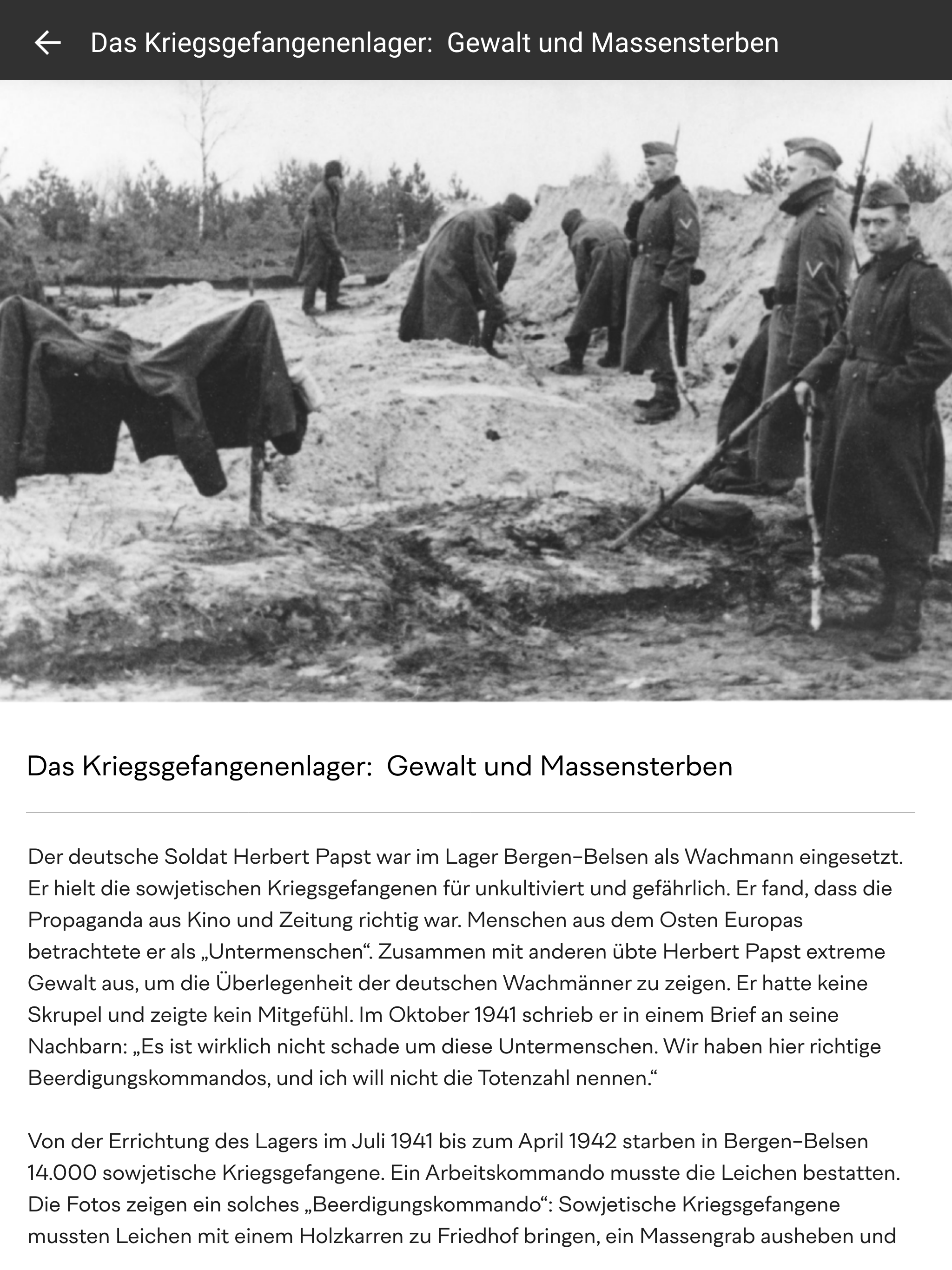 Ein Tatort: Bergen-Belsen
