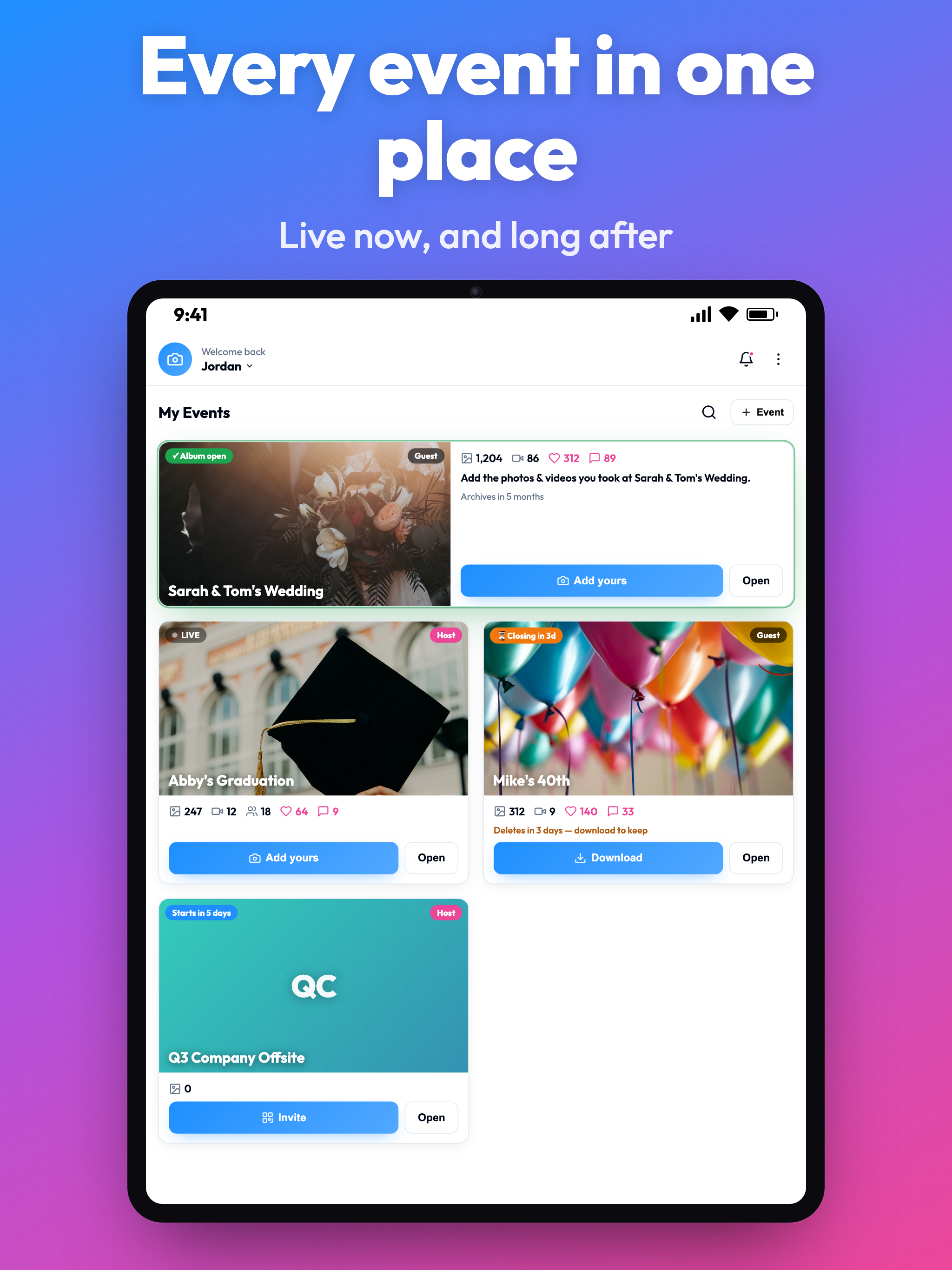 PhotoShare Events