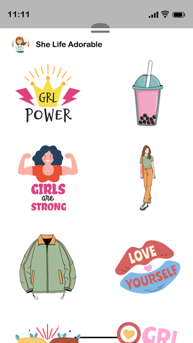 She Life Adorable Stickers Screenshot