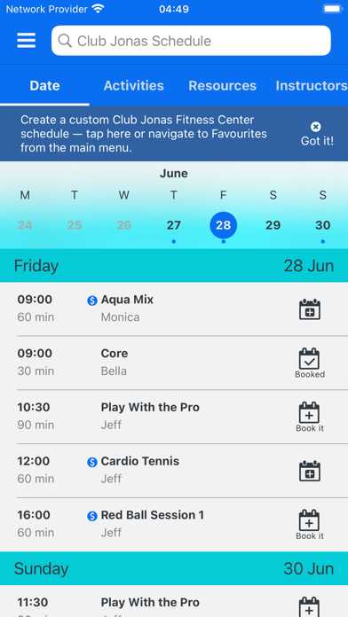 Jonas Athletic Club Screenshot