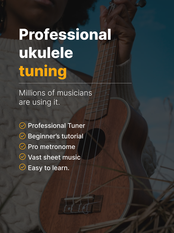 Ukulele Tuner : Lessons&Chord iPad screenshot 1 - Music app