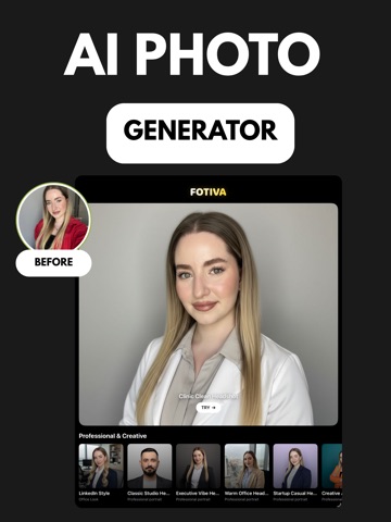 AI Headshot Maker: Fotiva iPad screenshot