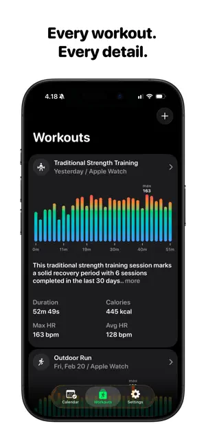 SweatCount - Workout Calendar screenshot 4